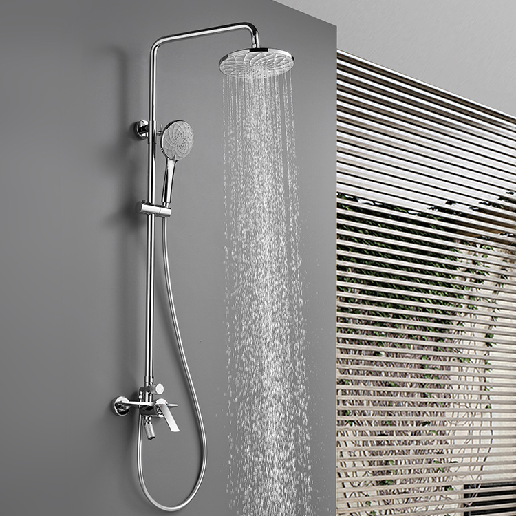 Душевая система с дождевым эффектом, настенная, медная