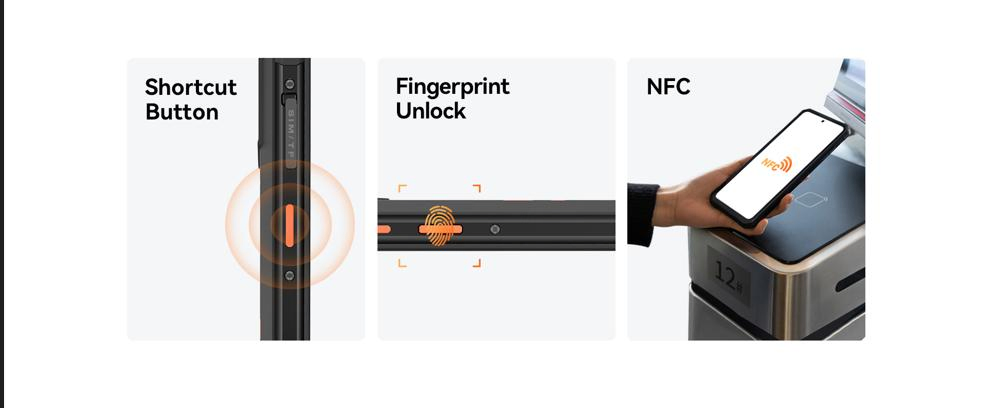 Защищенный смартфон Android 6.5 дюймов с NFC и мощной батареей