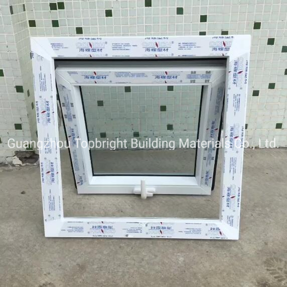 PVC/Upv Vinyl Tophung Window with Energy Saving with Tempered Clear Glass