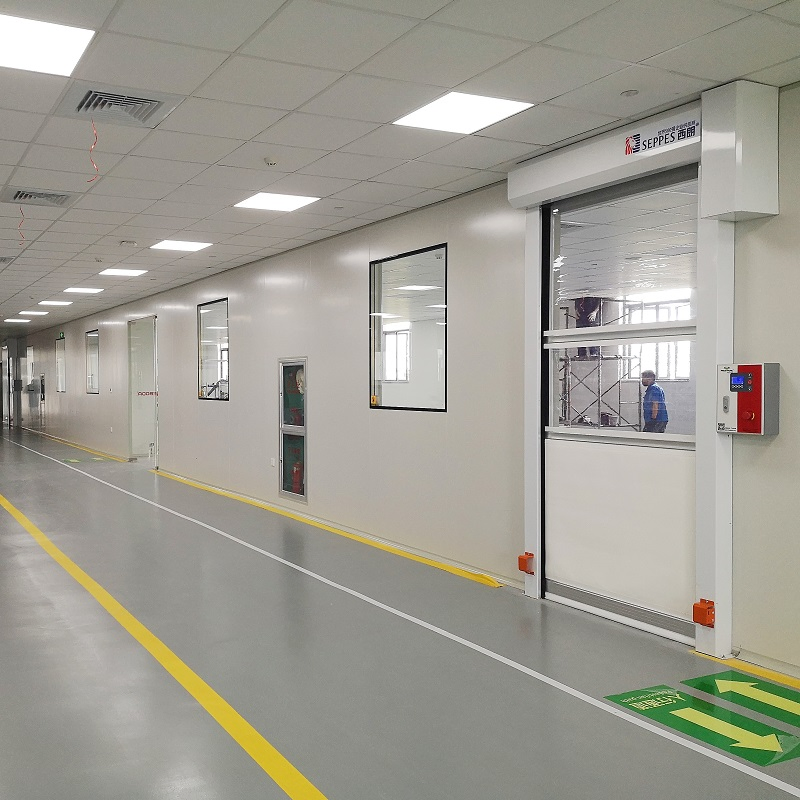 UV Resistant Coating Superior PVC High Speed Door for Medical Facilities