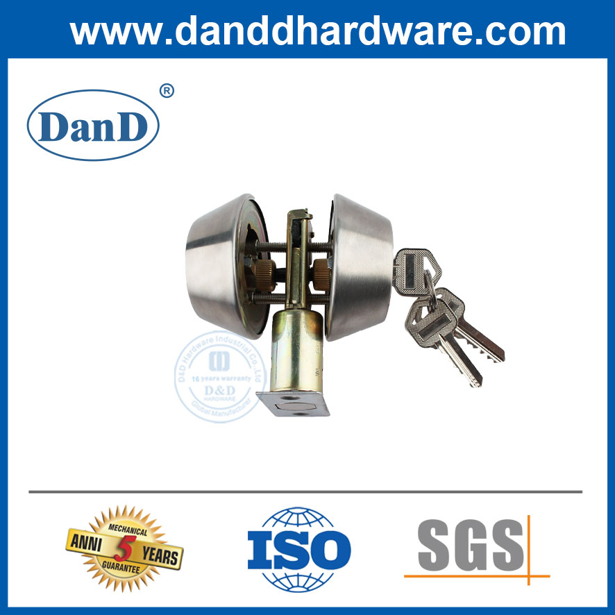 Double Cylinder Keys SS304 Entrance Door Handle Deadbolt Lockset