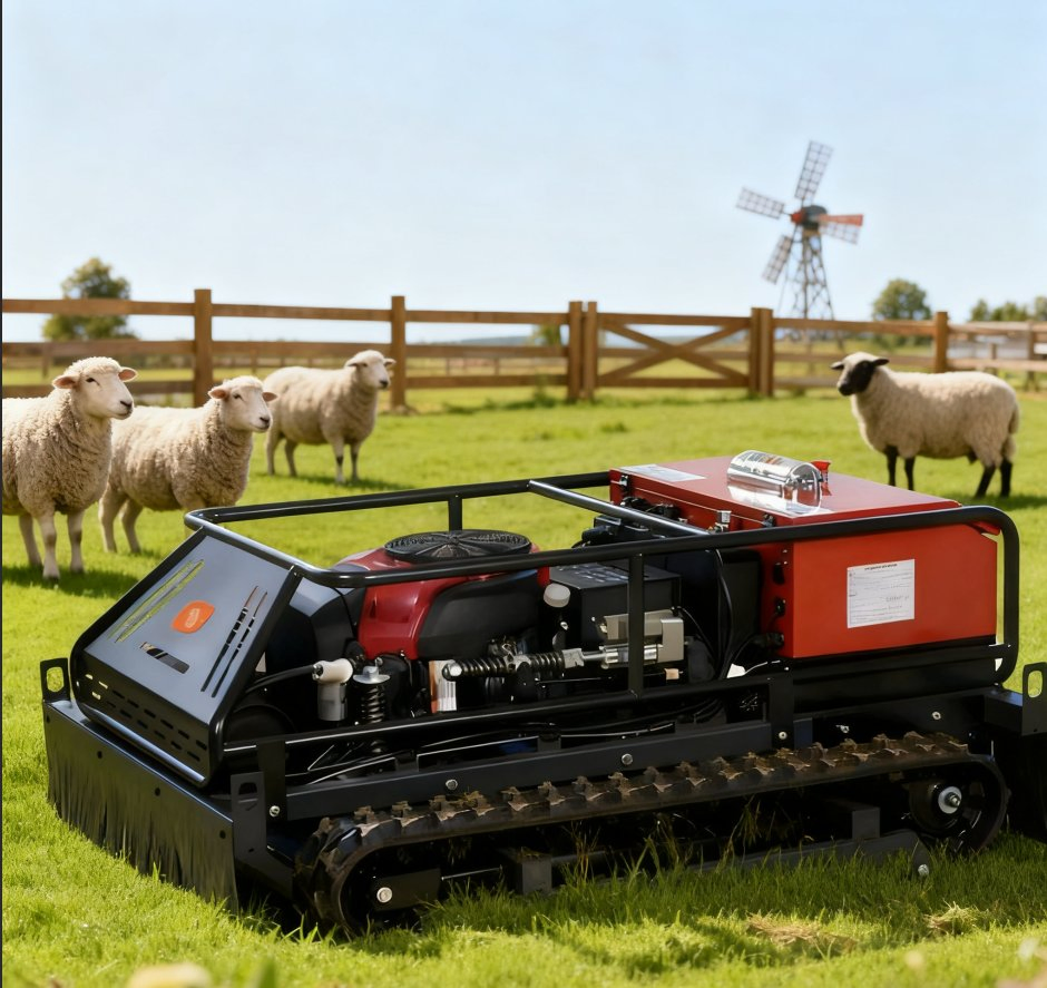 Remote Control Lawn Mower Robot Gasoline Diesel Crawler Self Propelled Automatic Slope Lawn Mower Machine for Sale