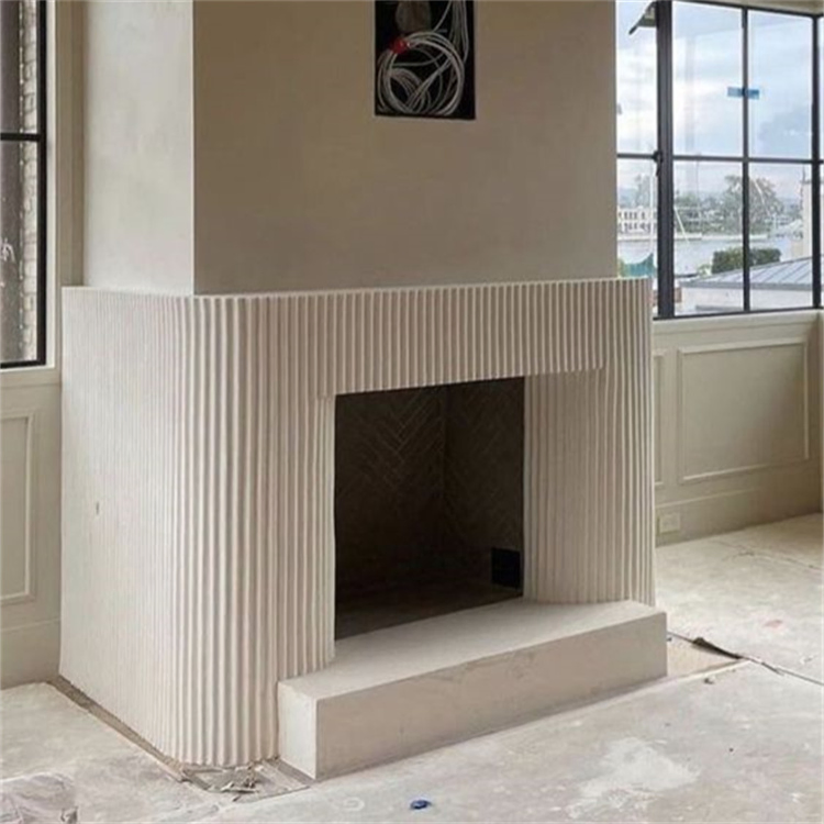 Modern Design Luxury Large Indoor Surround Stone Stove Wall Sintered Stone Black Marble Mantel Fireplace