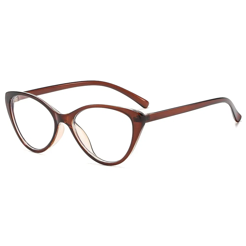 Full Frame Metal Hinge Blue Light Blocking Cat Eye Glasses for Women