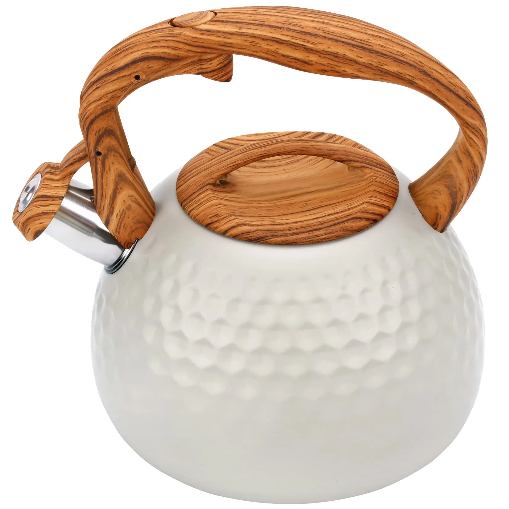 Wholesale 3.2 Quart Tea Stainless Steel Whistling Stovetop Teapot Wood Handle Kettle