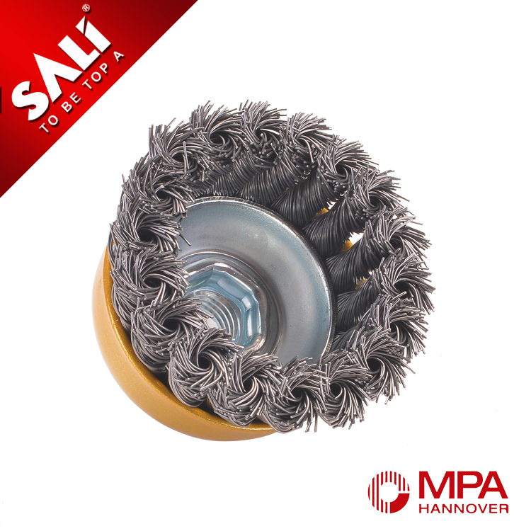 Щётка чашечная стальная узловая Heavy-Duty, золотая