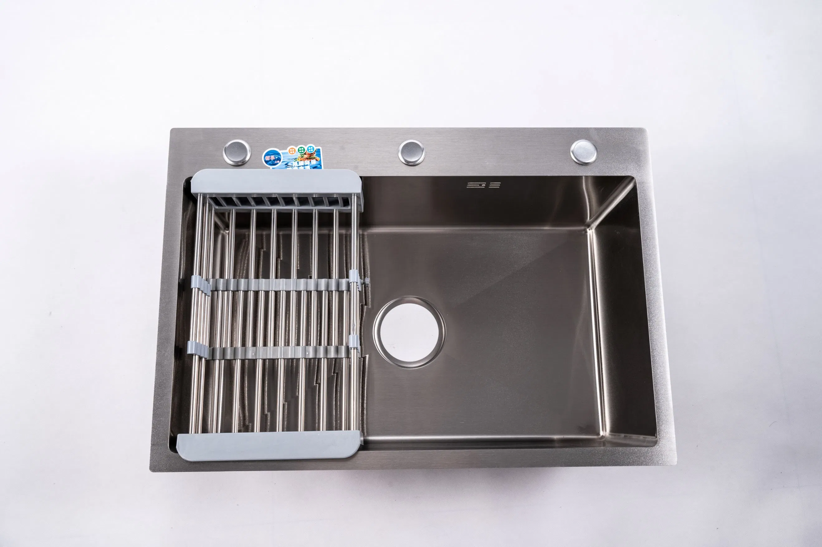 Multi-Fuctional Square Handmade Stainless Steel Kitchen Sink with Deepened by 230mm