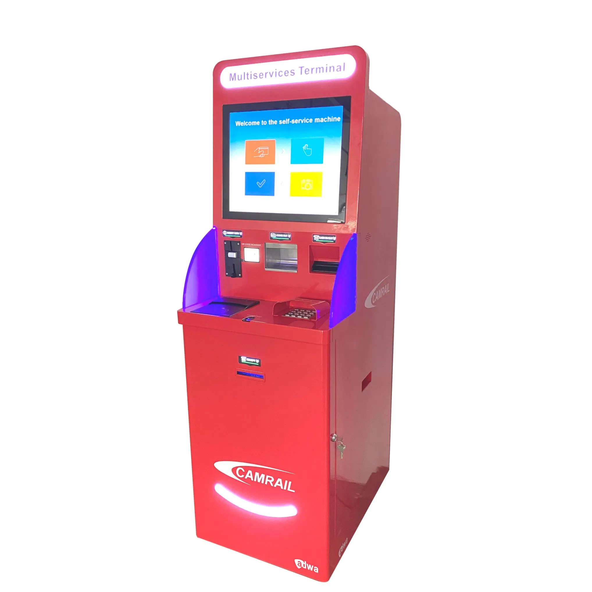 Automated Movie/Cinema Ticket Vending Machine with Qr Code Reader Touch Screen Coin Operated Kiosk