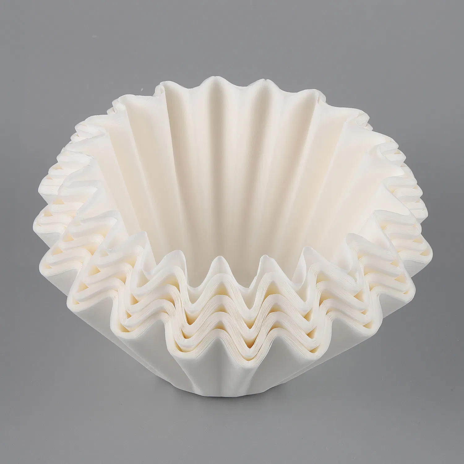 Durable Natural White Basket Shape Coffee Filter Paper for 6 to 10 Cup Coffee Makers