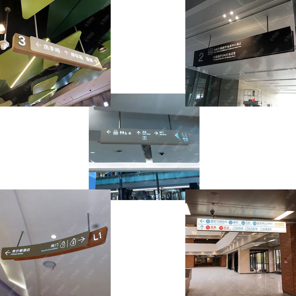 Underground Garage Sign Luminescent Tag Light Box Shopping Mall Hospital Real Estate Area Double-Sided Hanging Light Box Guide