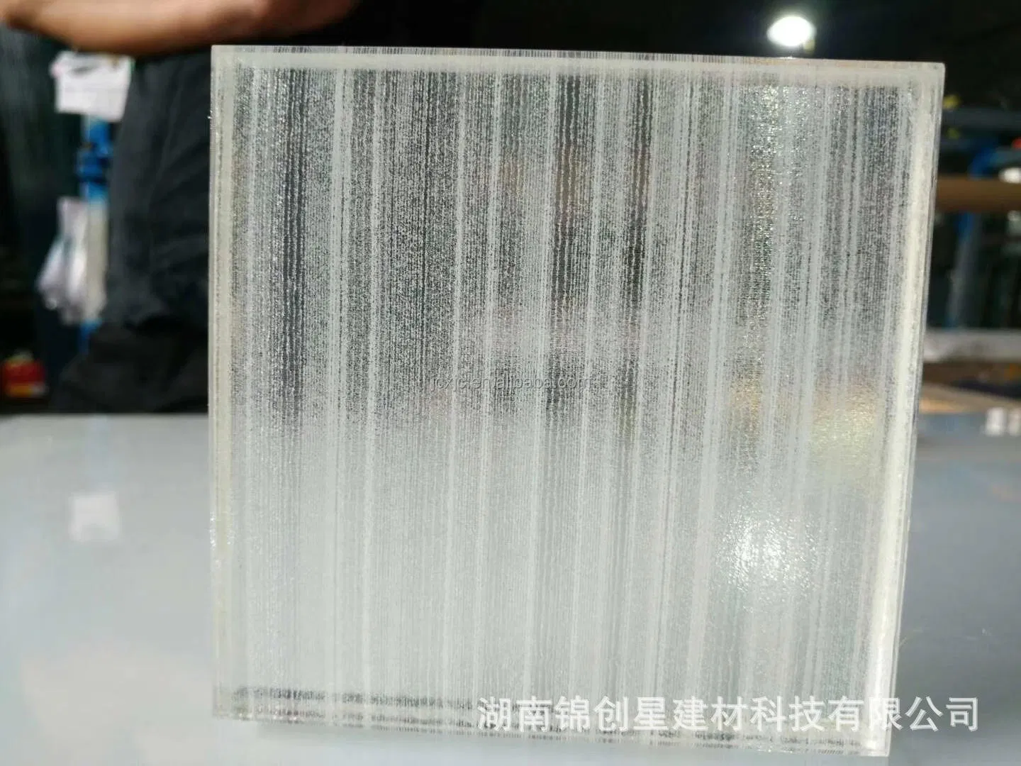 Artistic Silk Laminated Tempered Glass with Color Film Wire Decorative Craft Glass Deep Processed