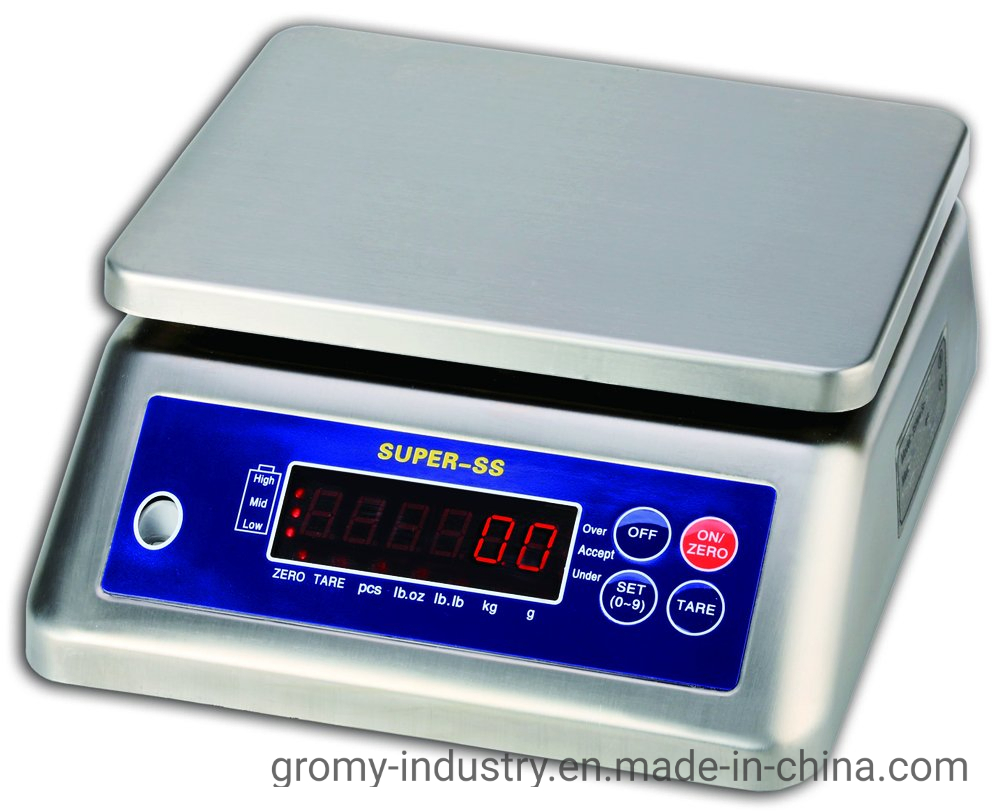 Electronic Stainless Steel Waterproof Weighing Scale Bench Portion Scale 15kg