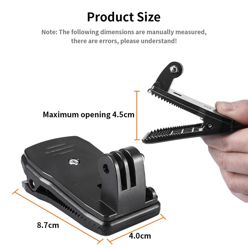 360 Degree Rotation Backpack Clip for Gopro Clip 360 Degrees Action Accessories