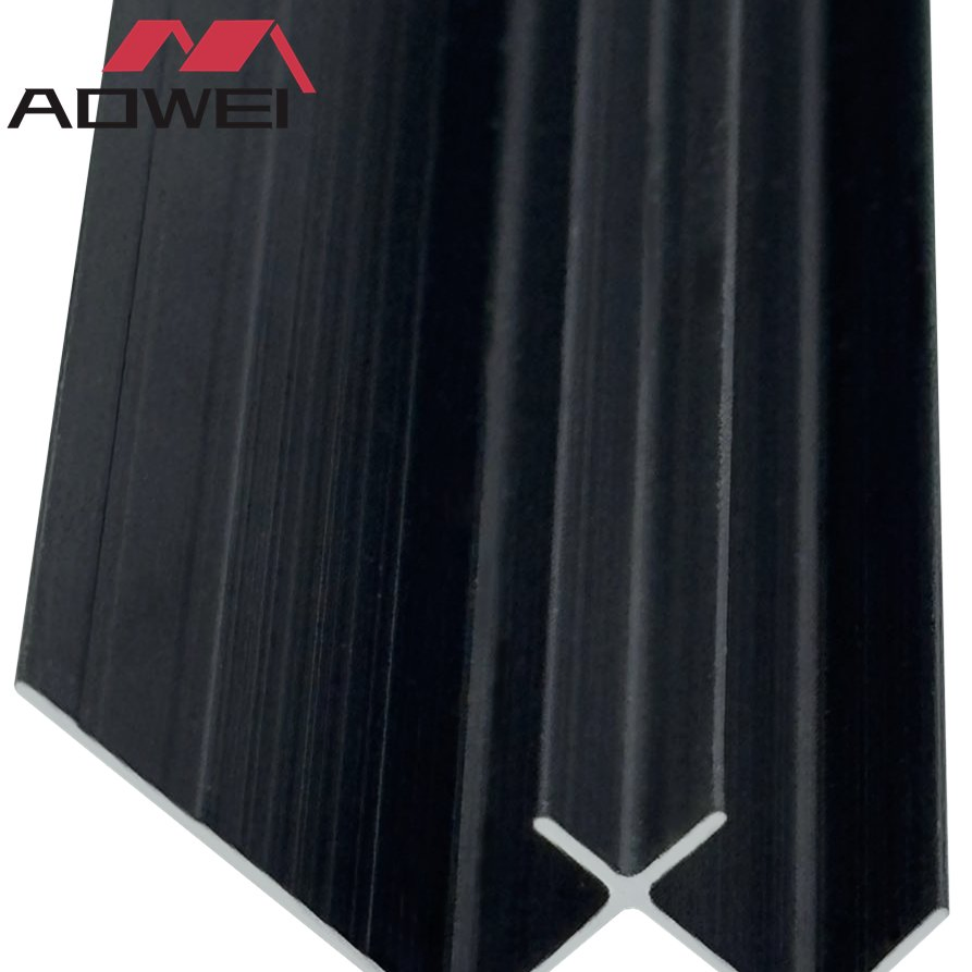 Premium Black Metal Accessories for WPC Flat Panel Edging Solutions