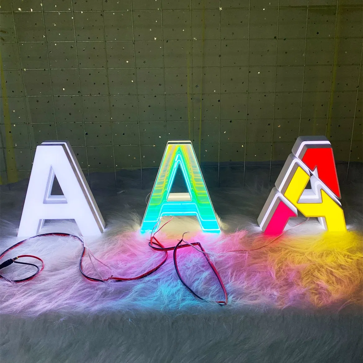 Custom 3D LED Infinite Mirror Letters Advertising Sign Luminous Acrylic Channel Letter