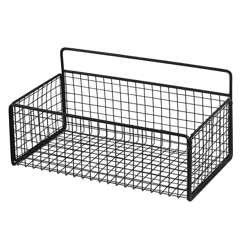 No-Punch Wall Shelf for Bathroom and Kitchen Hanging Basket Storage