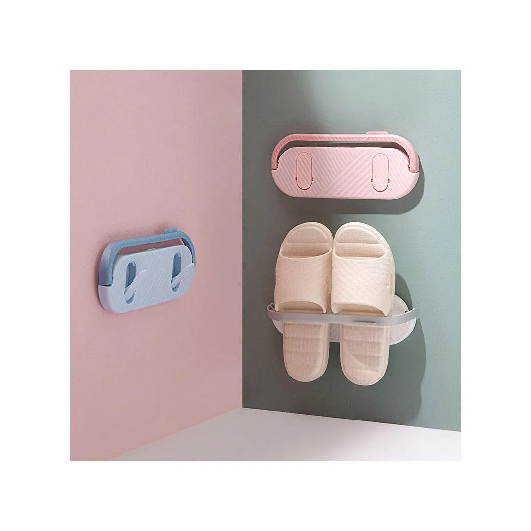 Bathroom Vanities Foldable Wall-Mounted Slippers Towel Shoe Rack