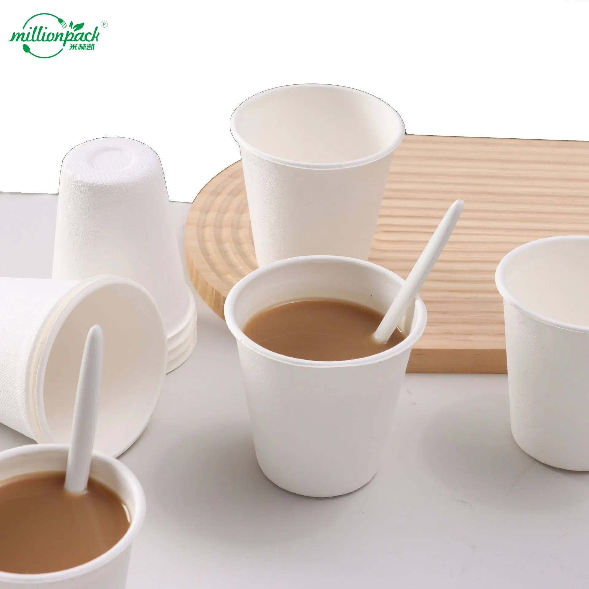 Чашка для кофе 20 унций из багассы, с защитой от конденсата