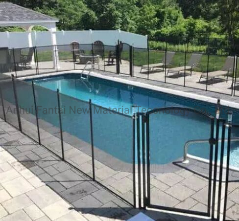 Removable Child Safety Swimming Pool Fence Easy DIY Installation 4FT. High Inground Pool Mesh Fence