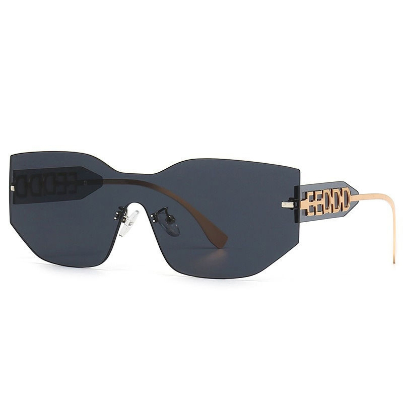 Eyeglasses Frames Top Sale Luxury Fashion Beach Custom Logo Lens Sunglasses Trendy Rectangle Flat Top Shades Sunglasses - Sunglasses and Designer Glasses Price