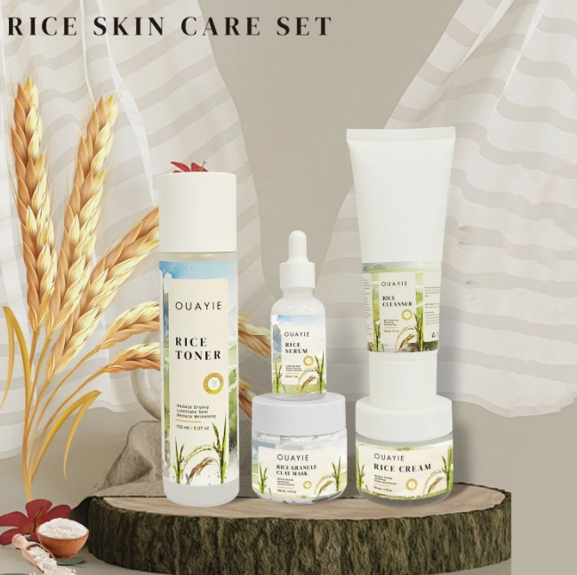Beauty Cosmetics Skin Care Rice Hydrating Repair Dry Skin Rice Set