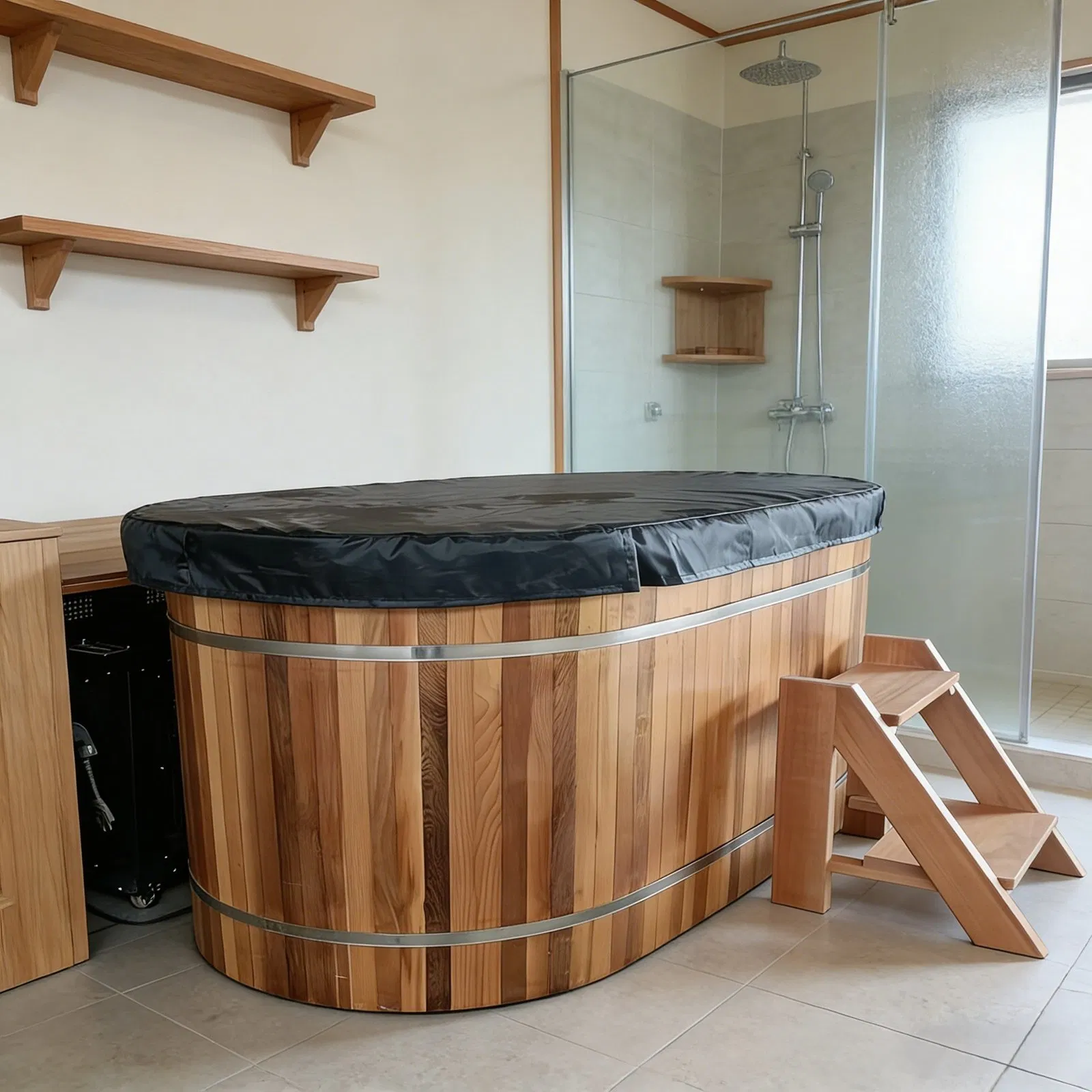 Ледяная ванна из канадского кедра с чиллером