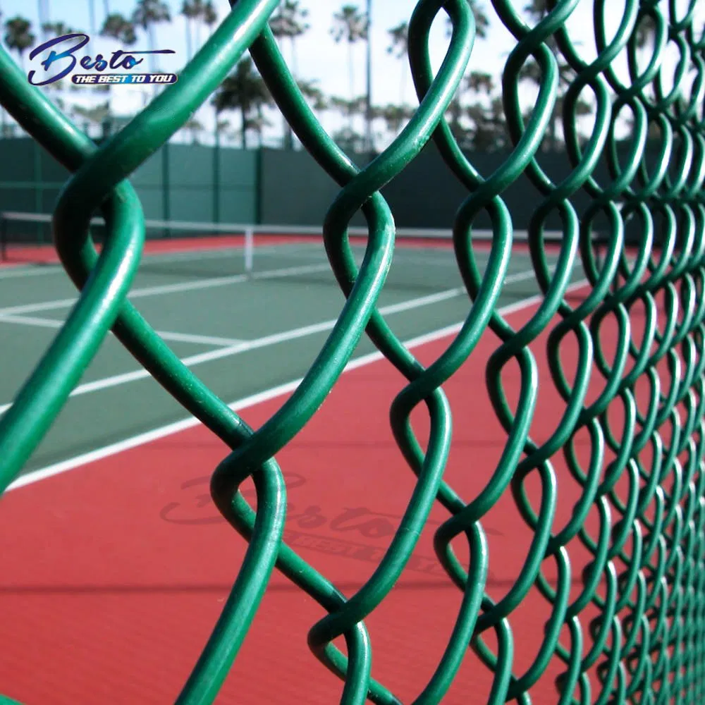 9 Gauge 5*5cm 6 FT Galvanized Diamond Mesh Wire Chain Link Fence