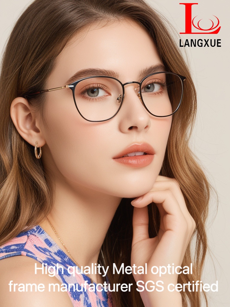 Wholesale Unisex Titanium Eyeglasses Square Prescription Optical Frames Blue Black Gold Retro Pilot Style Myopia Reading Glasses
