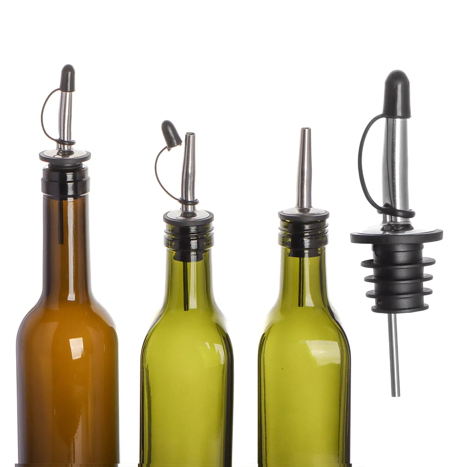 Top Grade Stainless Steel Wine Oil Pourer Dispenser Metal Stainless Steel Wine Pourer for Bar