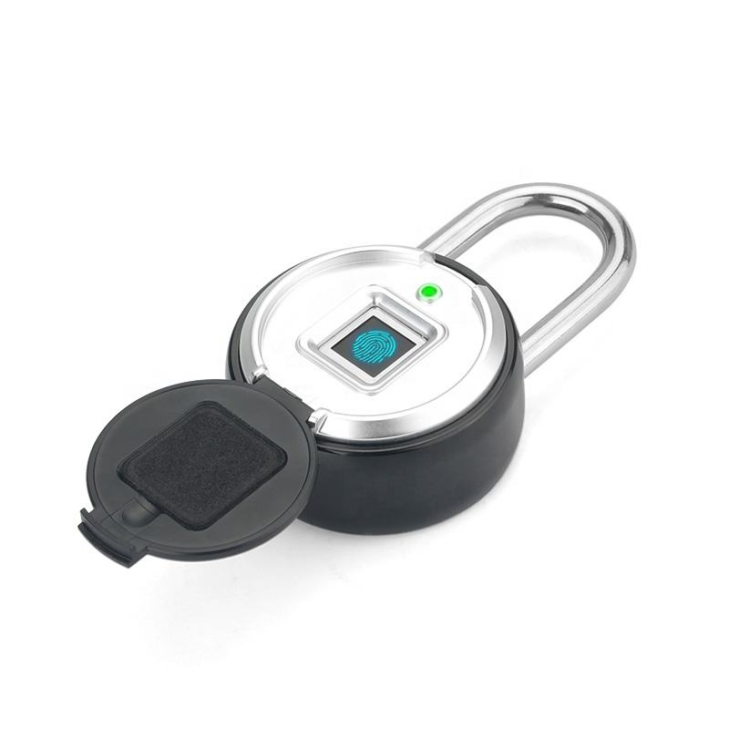 Portable USB Rechargeable Waterproof Zinc Alloy Smart Biometric Keyless Fingerprint Padlock