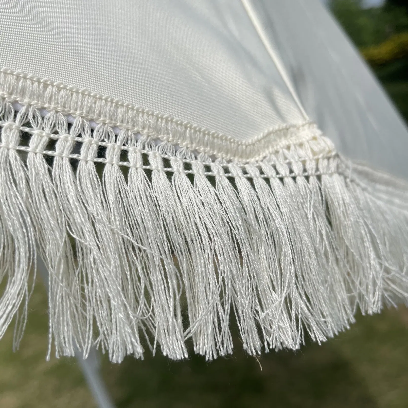 Patio Steel Sunscreen Umbrellas Garden Beach Outdoor Umbrella with Tassels 16K