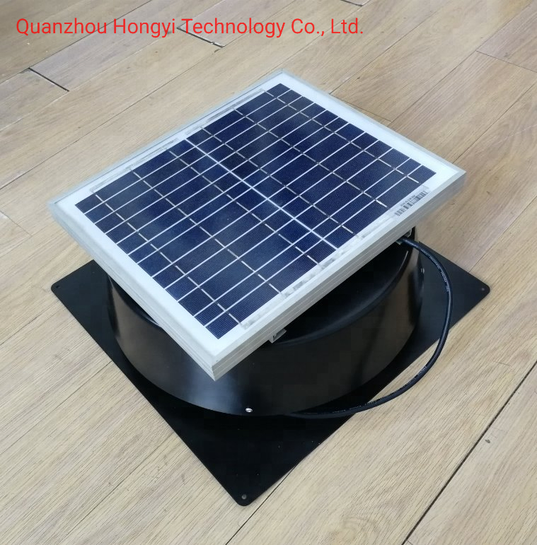 10W Solar Roof Ventilator with 530cfm for Garage, Shed, Greenhouse