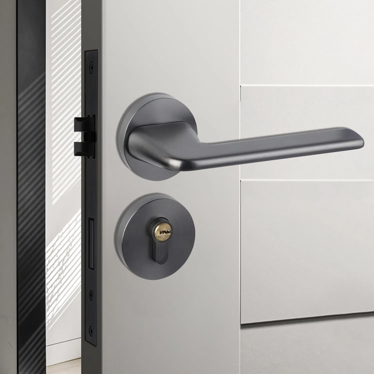 Door Accessories Door Hardware Stainless Steel Handle Lock Furniture Hardware Wooden Lock Pull Handle Door Lock