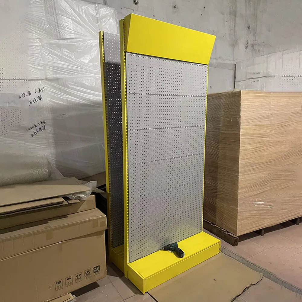 Space-Saving Floor-Standing Metal Tool Display Rack for Industrial Parks