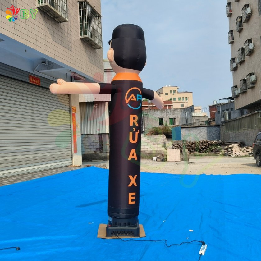 3m Wacky Inflatable Tube Man Air Dancers Outdoor Advertising Waving Hands Kung Fu Boy Sky Dancer Without Blower