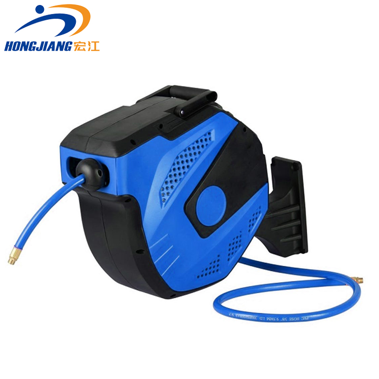 Flexible Retractable Enclosed Plastic Air Hose Reel Drum 3/8inch 6.5X10mm 8X12mm