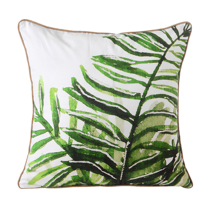 Leaves Printing Cushion Cover with Digital Print