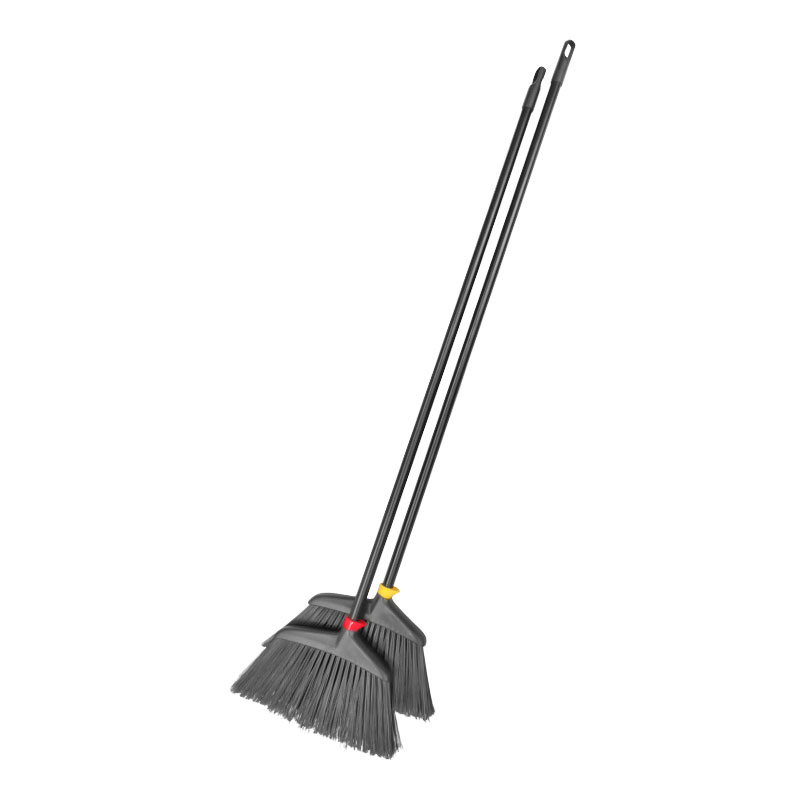 Commercial Cleaning Heavy Duty 14" Hard-Bristled Broom with 45" Iron Handle