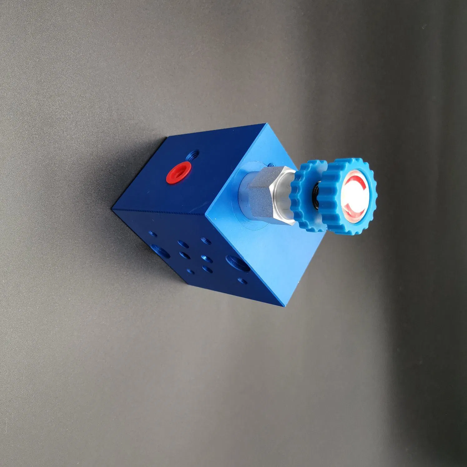 Blue Oxidation CNC Machined One Station Valve Blocks with Relief Valve