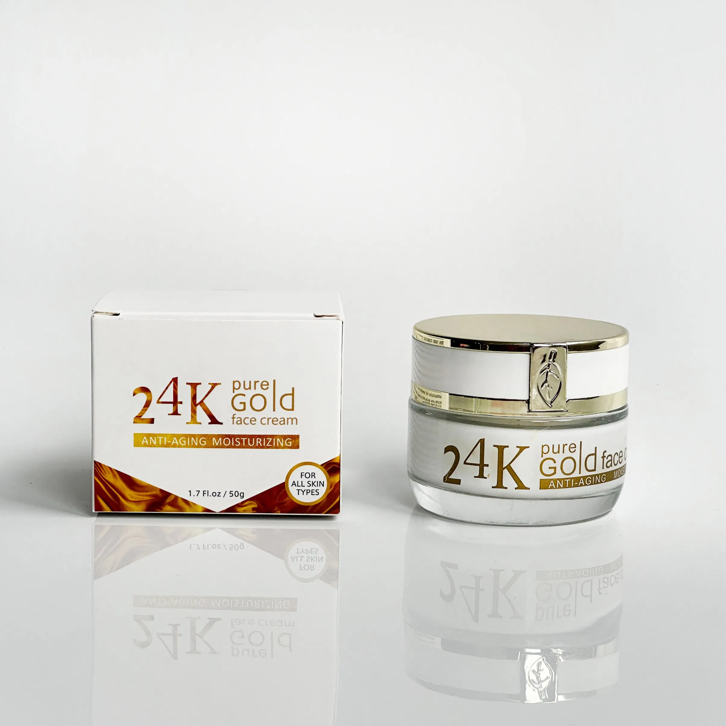 Best Selling Products ODM 24K Serum Whitening Cream Skin Care Set Anti Aging Face 24K Gold Serum Moisturizer Set