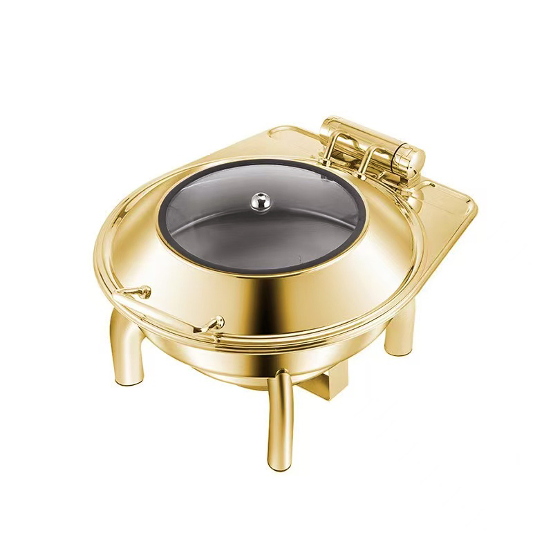 Chafing Dishes Insulated Food Warmer Set for Wedding Visual Buffet Stove