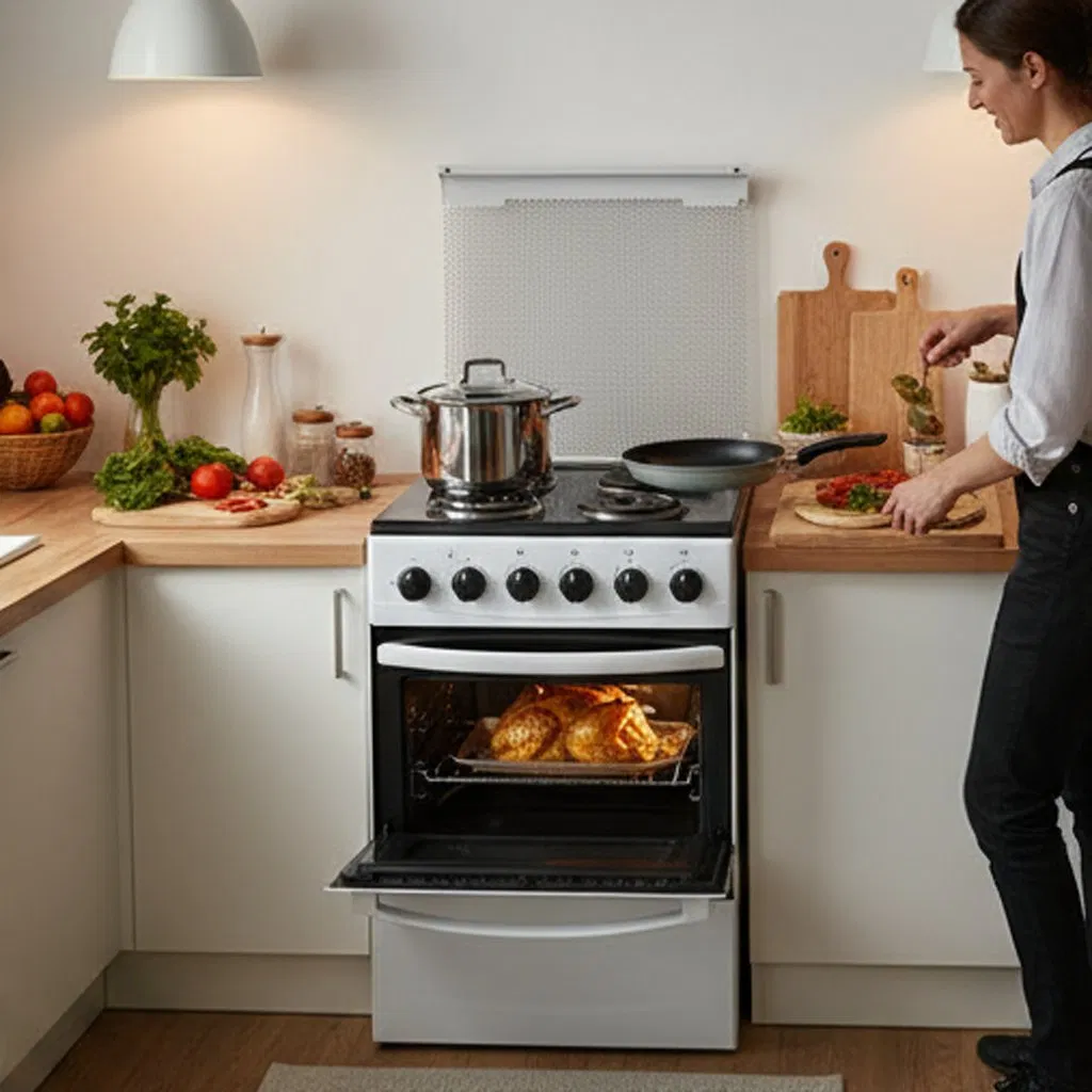 20inch Commercial White Full-Electric Freestanding Oven