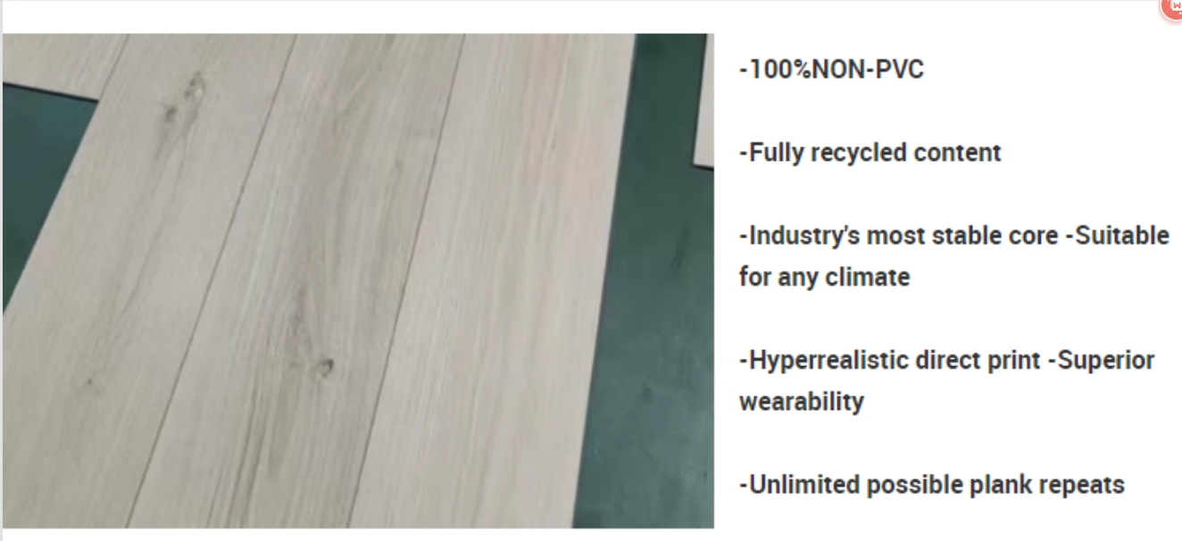 Non-PVC Flooring/ RPET Floor for Home Decoration