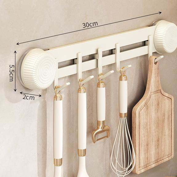 Strong Suction Cup, No Punching, Kitchen Bathroom Adhesive, One Row Hook