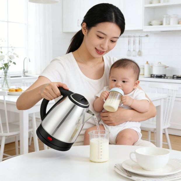 1.8L Home Appliance Electric 201 Stainless Steel Water Boiler Fast Boiling Kettle