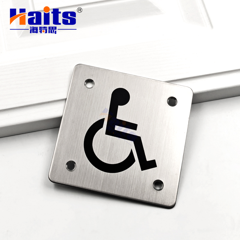 Stainless Steel Wheelchair Symbol Signage Disabled Toilet Indicator Sign From China