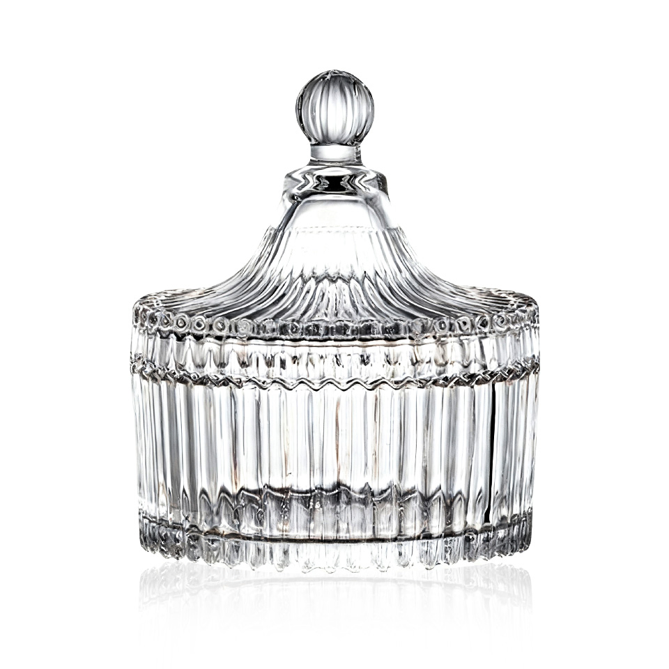 Стеклянная банка в виде юрты для свечей и декора