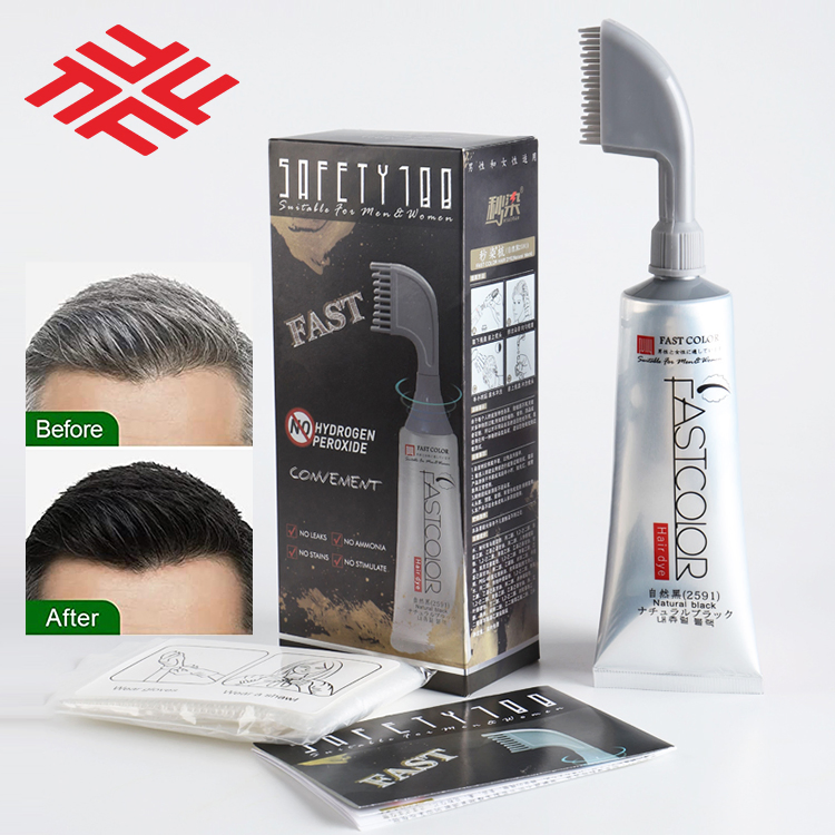OEM ODM Manufacturer Private Labels Fastcolor Hair Dye Comb Simple Use Fast Black Hair Colouring