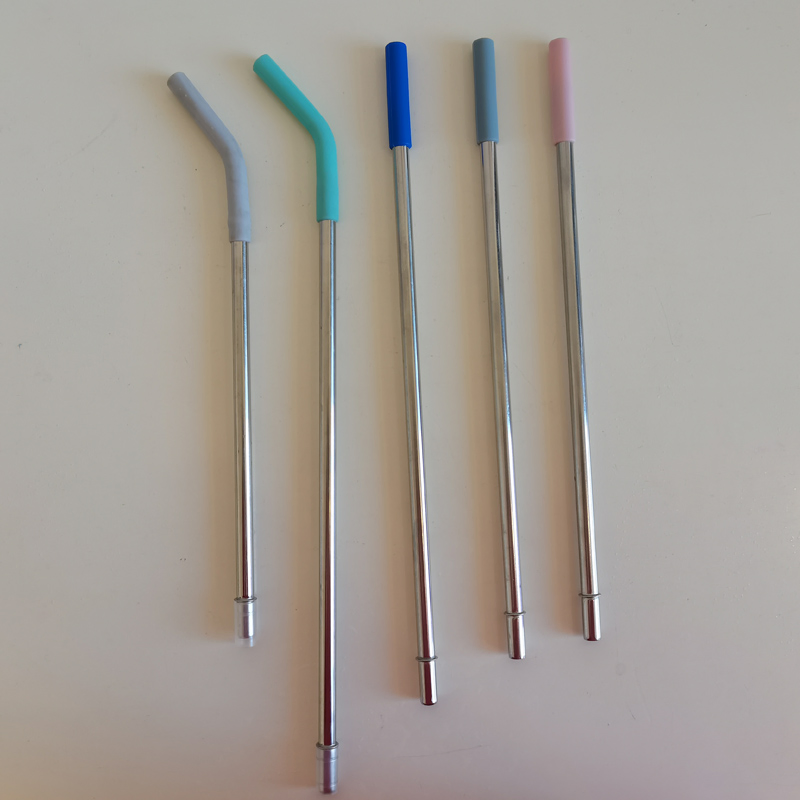 Tumbles Accessories Stainless Steel Straw Bent Silicone Hose Straw Set