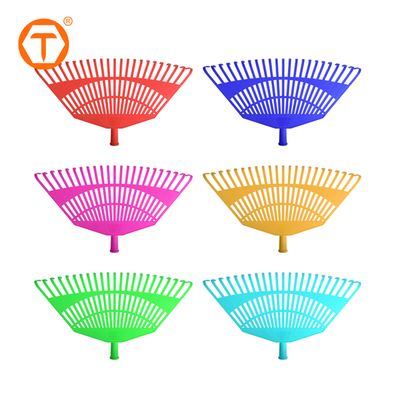 Plastic Rake Tine Lightweight 23 Teeth Garden Hand Without Handle